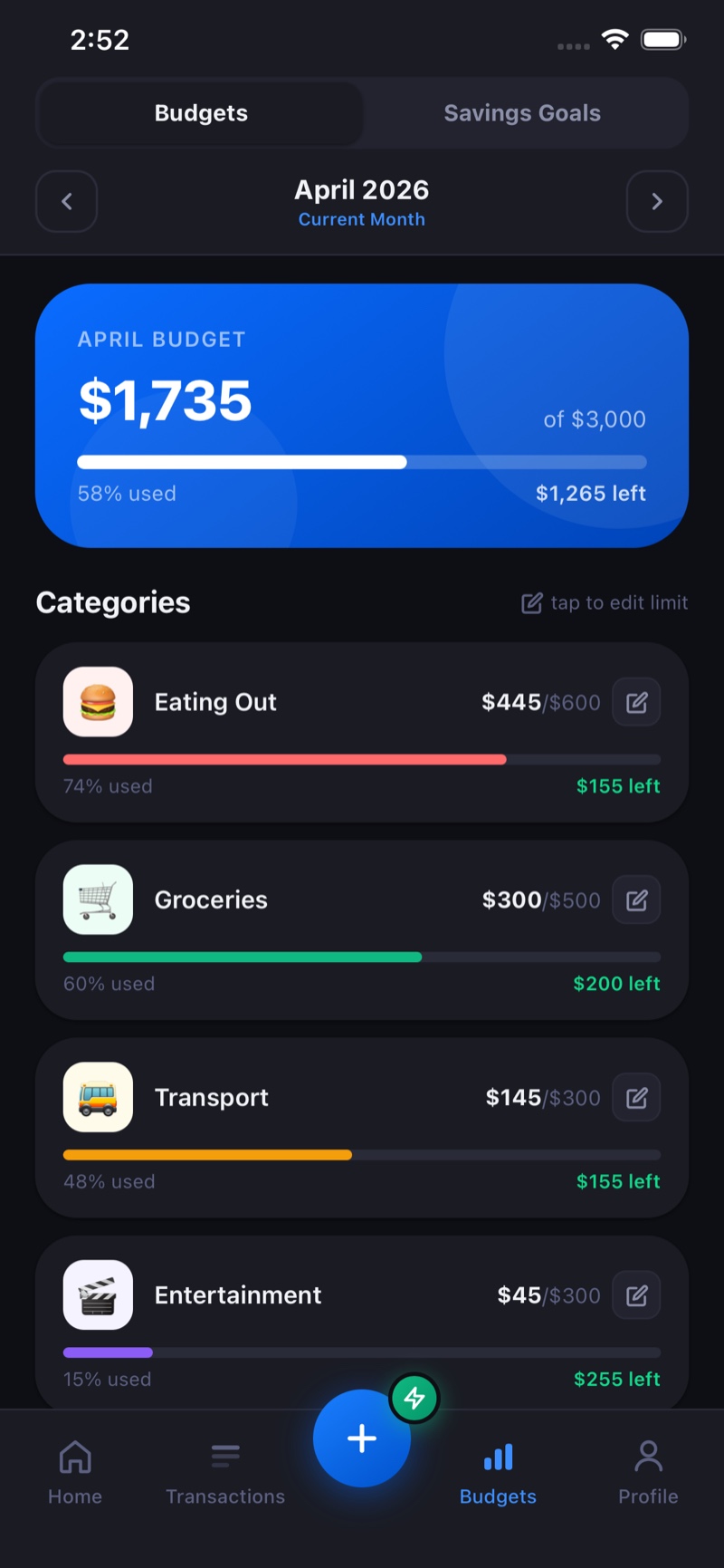 Coinova Budgets