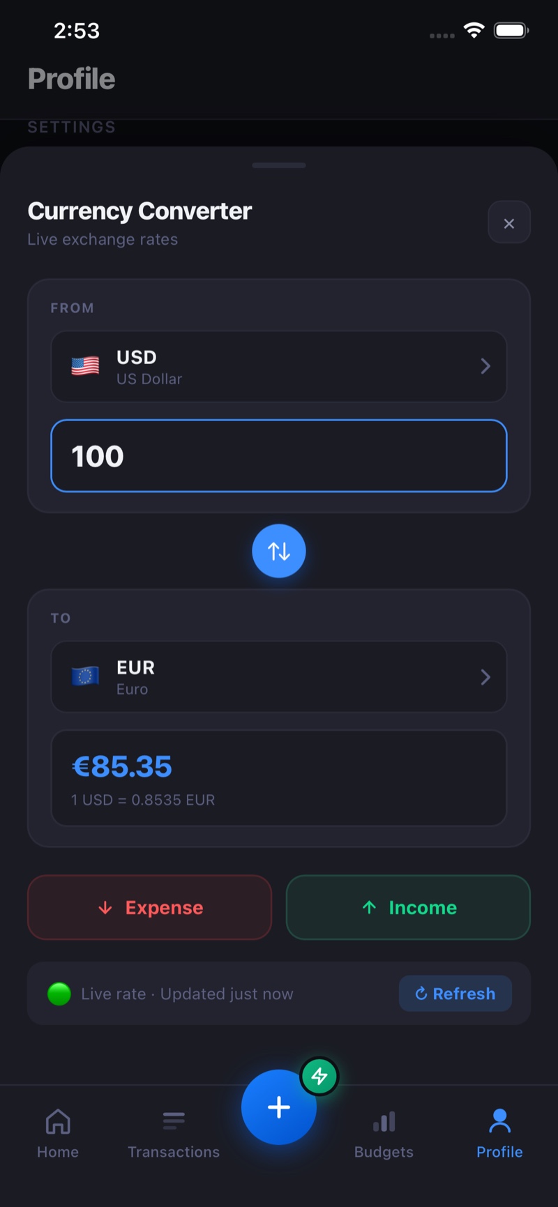 Coinova Currency Converter